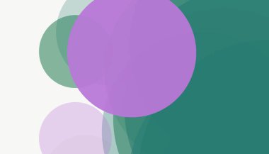 Beyaz arkaplan ile renkli, modern, soyut yuvarlak daireler.