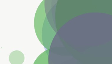 Beyaz arkaplan ile renkli, modern, soyut yuvarlak daireler.