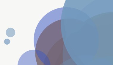 Beyaz arkaplan ile renkli, modern, soyut yuvarlak daireler.