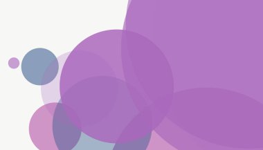 Beyaz arkaplan ile renkli, modern, soyut yuvarlak daireler.