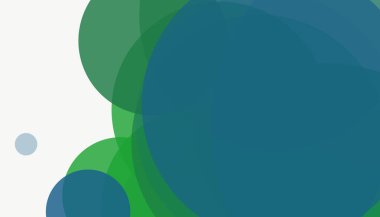 Beyaz arkaplan ile renkli, modern, soyut yuvarlak daireler.