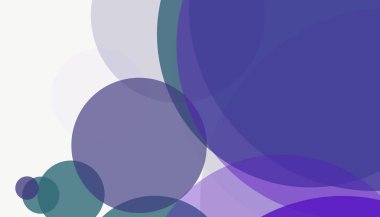 Beyaz arkaplan ile renkli, modern, soyut yuvarlak daireler.