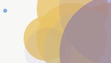 Beyaz arkaplan ile renkli, modern, soyut yuvarlak daireler.