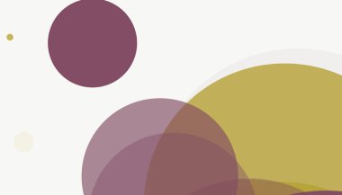 Beyaz arkaplan ile renkli, modern, soyut yuvarlak daireler.