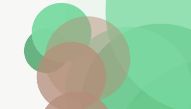 Beyaz arkaplan ile renkli, modern, soyut yuvarlak daireler.