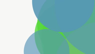 Beyaz arkaplan ile renkli, modern, soyut yuvarlak daireler.