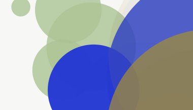 Beyaz arkaplan ile renkli, modern, soyut yuvarlak daireler.