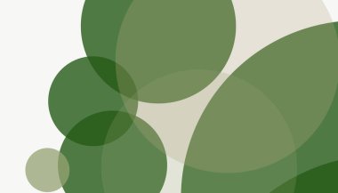 Beyaz arkaplan ile renkli, modern, soyut yuvarlak daireler.