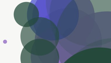 Beyaz arkaplan ile renkli, modern, soyut yuvarlak daireler.