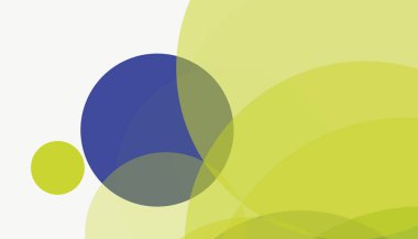 Beyaz arkaplan ile renkli, modern, soyut yuvarlak daireler.