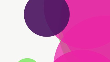 Beyaz arkaplan ile renkli, modern, soyut yuvarlak daireler.