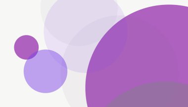 Beyaz arkaplan ile renkli, modern, soyut yuvarlak daireler.