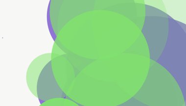 Beyaz arkaplan ile renkli, modern, soyut yuvarlak daireler.