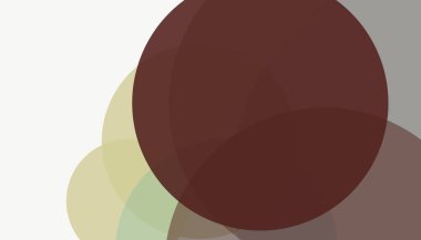 Beyaz arkaplan ile renkli, modern, soyut yuvarlak daireler.