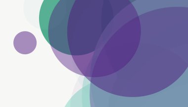 Beyaz arkaplan ile renkli, modern, soyut yuvarlak daireler.