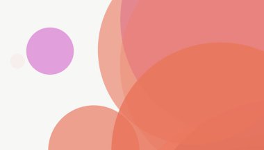 Beyaz arkaplan ile renkli, modern, soyut yuvarlak daireler.