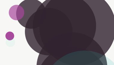 Beyaz arkaplan ile renkli, modern, soyut yuvarlak daireler.