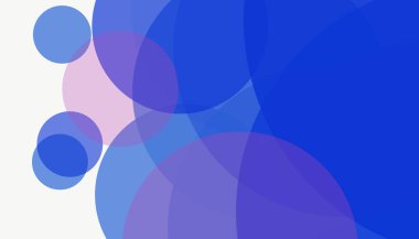 Beyaz arkaplan ile renkli, modern, soyut yuvarlak daireler.