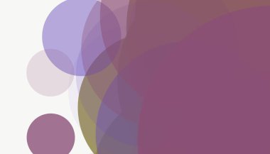 Beyaz arkaplan ile renkli, modern, soyut yuvarlak daireler.