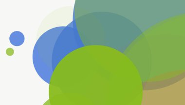 Beyaz arkaplan ile renkli, modern, soyut yuvarlak daireler.