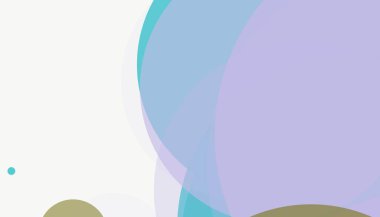 Beyaz arkaplan ile renkli, modern, soyut yuvarlak daireler.