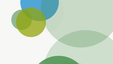 Beyaz arkaplan ile renkli, modern, soyut yuvarlak daireler.