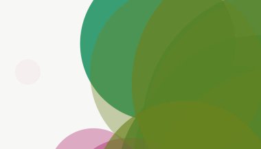 Beyaz arkaplan ile renkli, modern, soyut yuvarlak daireler.