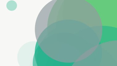 Beyaz arkaplan ile renkli, modern, soyut yuvarlak daireler.