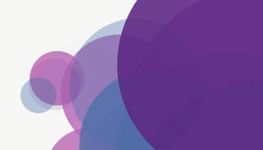 Beyaz arkaplan ile renkli, modern, soyut yuvarlak daireler.