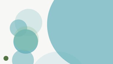 Beyaz arkaplan ile renkli, modern, soyut yuvarlak daireler.