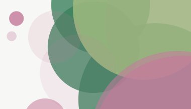 Beyaz arkaplan ile renkli, modern, soyut yuvarlak daireler.