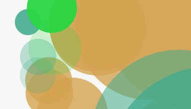 Beyaz arkaplan ile renkli, modern, soyut yuvarlak daireler.