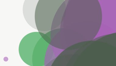 Beyaz arkaplan ile renkli, modern, soyut yuvarlak daireler.