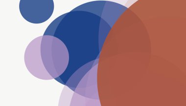 Beyaz arkaplan ile renkli, modern, soyut yuvarlak daireler.