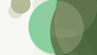 Beyaz arkaplan ile renkli, modern, soyut yuvarlak daireler.