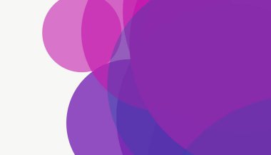 Beyaz arkaplan ile renkli, modern, soyut yuvarlak daireler.