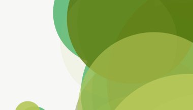 Beyaz arkaplan ile renkli, modern, soyut yuvarlak daireler.