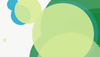 Beyaz arkaplan ile renkli, modern, soyut yuvarlak daireler.