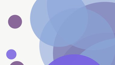 Beyaz arkaplan ile renkli, modern, soyut yuvarlak daireler.