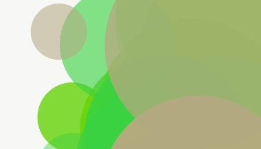 Beyaz arkaplan ile renkli, modern, soyut yuvarlak daireler.