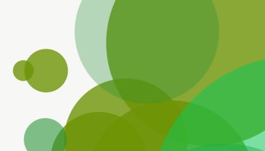 Beyaz arkaplan ile renkli, modern, soyut yuvarlak daireler.