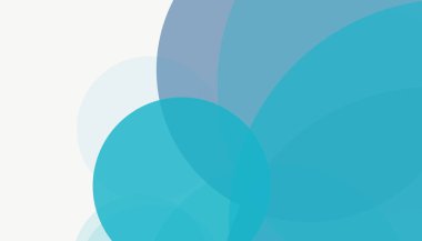 Beyaz arkaplan ile renkli, modern, soyut yuvarlak daireler.