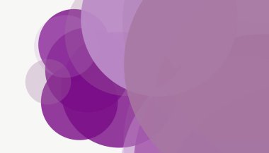 Beyaz arkaplan ile renkli, modern, soyut yuvarlak daireler.