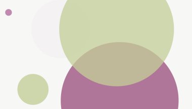 Beyaz arkaplan ile renkli, modern, soyut yuvarlak daireler.