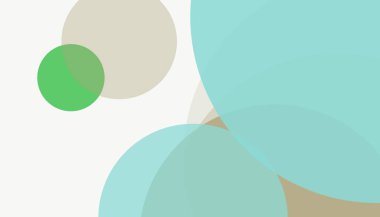 Beyaz arkaplan ile renkli, modern, soyut yuvarlak daireler.