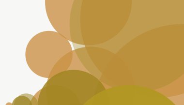 Beyaz arkaplan ile renkli, modern, soyut yuvarlak daireler.