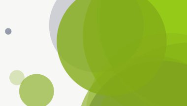 Beyaz arkaplan ile renkli, modern, soyut yuvarlak daireler.