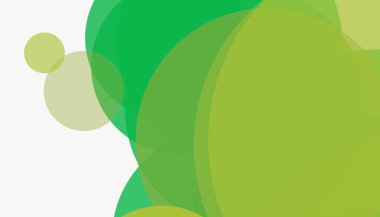 Beyaz arkaplan ile renkli, modern, soyut yuvarlak daireler.