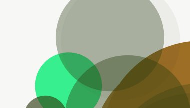 Beyaz arkaplan ile renkli, modern, soyut yuvarlak daireler.