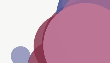 Beyaz arkaplan ile renkli, modern, soyut yuvarlak daireler.